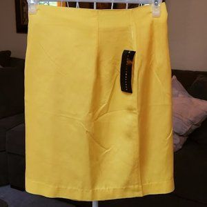 NWT Harris Wallace golden yellow pencil skirt sz 8